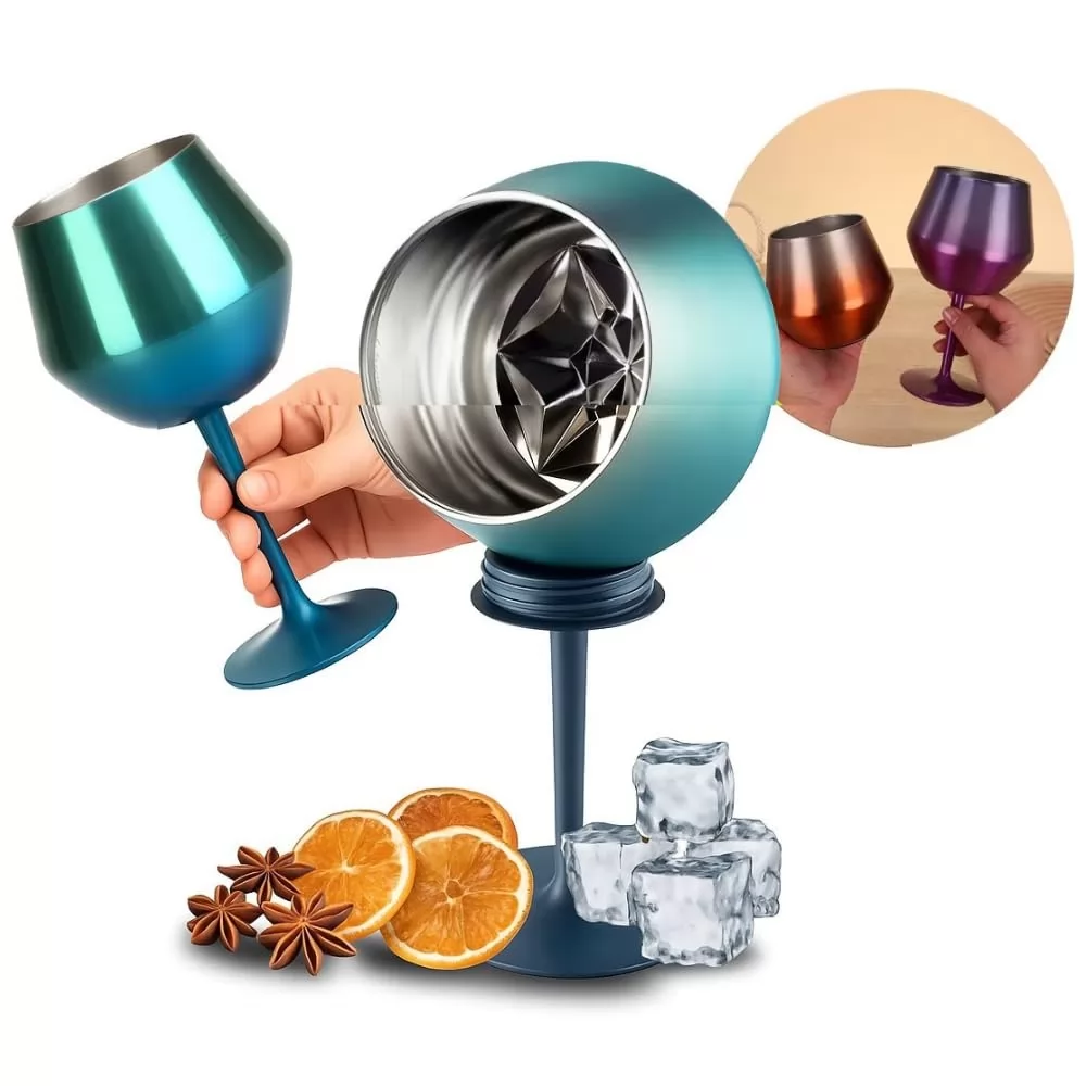 Copo Taça Térmico Inox 410ml Gin Vinho Drink
